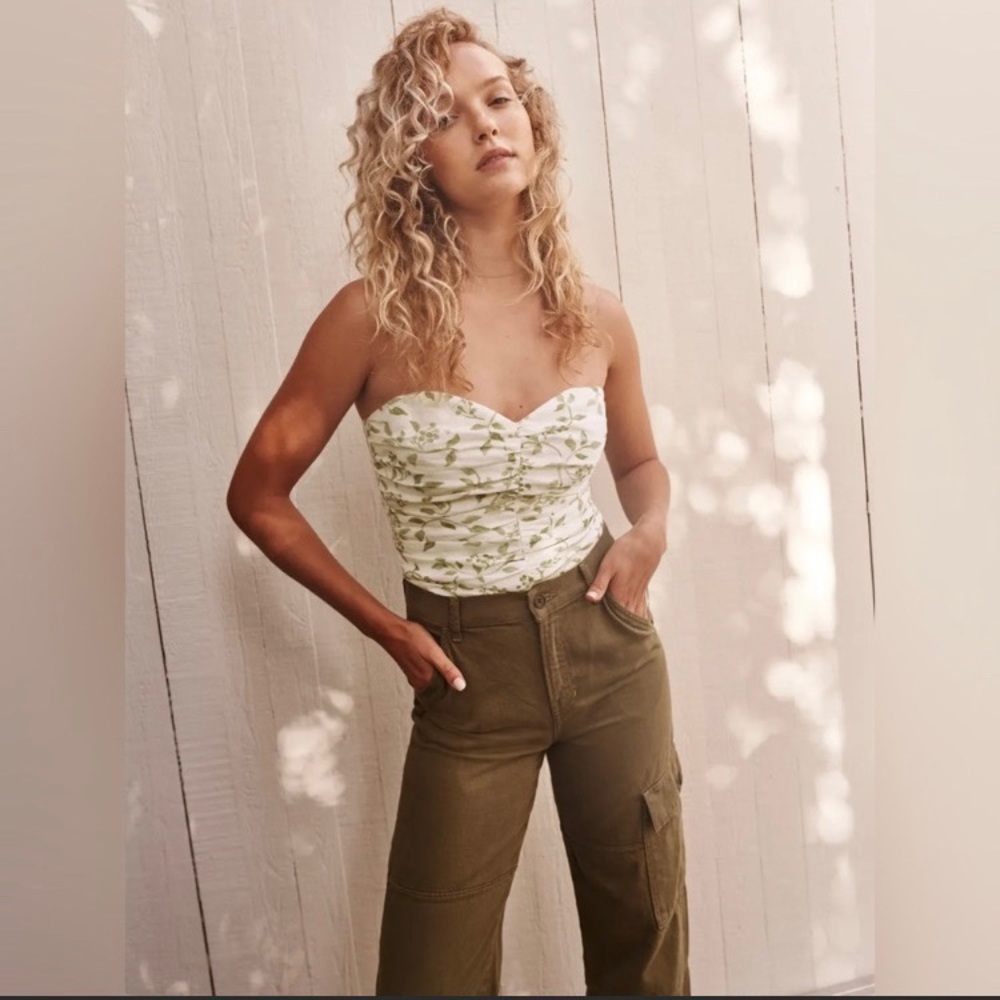 Reformation fennel linen top